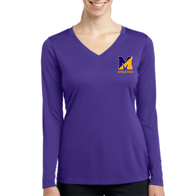 LC - Ladies Long Sleeve PosiCharge ® Competitor V Neck Tee Thumbnail