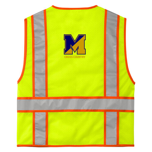 Safety (BK) - Ansi 107 Class 2 Mesh Zippered Two Tone Vest Thumbnail